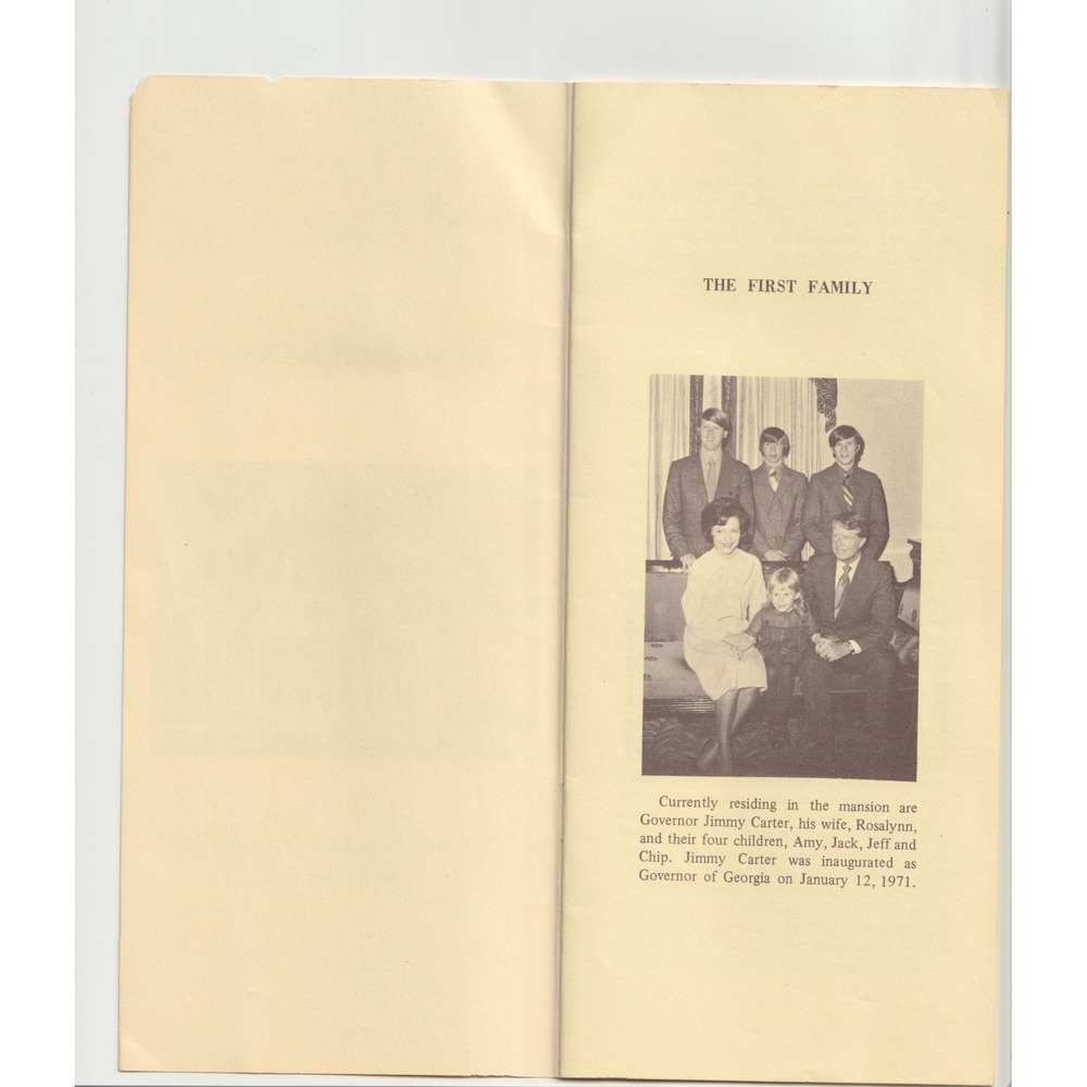 Vintage Georgia Governors Mansion Brochure Jimmy Carter First Family Atlanta GA - Picture 3 of 3